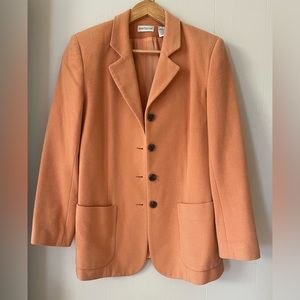 Ann Taylor Peach Orange Wool Blend Blazer